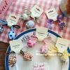 New cute flower bud fabric hair tie and hair band for children and babies, sweet checked hair band headwear Item Picture
